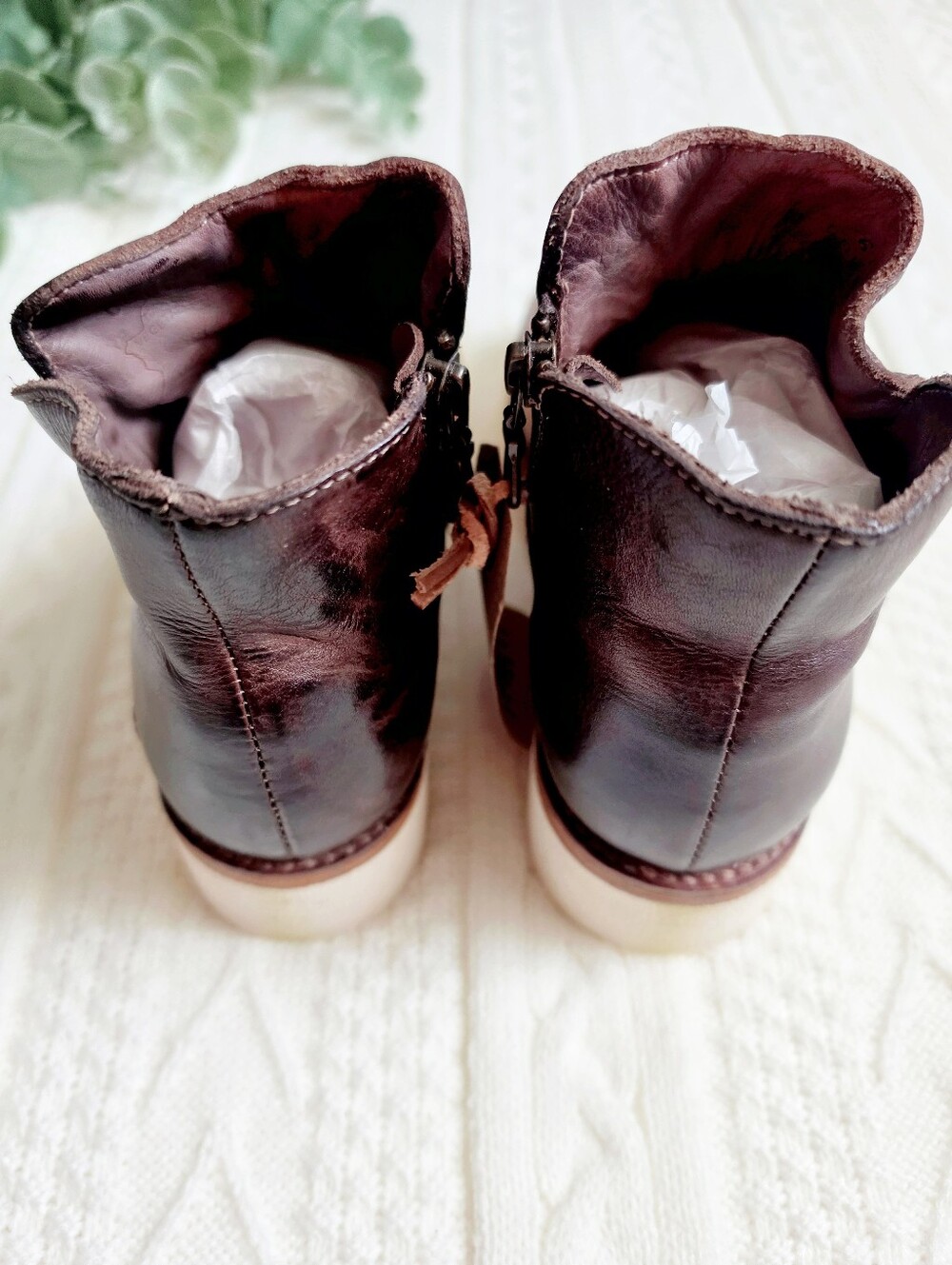 BED STU Lydyi Boots Cold Brew Tie Dye Leather Platform Ankle Bootie NIB 6 - Picture 10 of 15